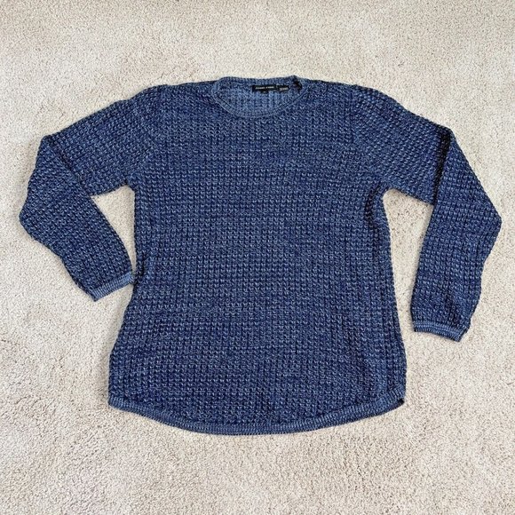 JEANNIE PIERRE  Womans Knit Sweater XL Blue Long Sleeve Crew Neck Pull Over NWT - Picture 6 of 14